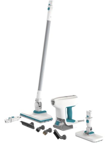 BLACK+DECKER Scopa a vapore multifunzione SteamSystem 1500 W con 8 accessori - 99,9% dei batteri 